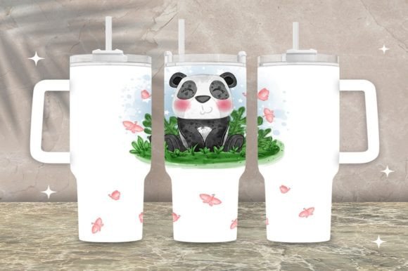 Download 40 Oz Cute Panda Sublimation Tumblers - Sublimation tumblers Collection