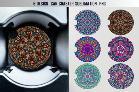 Download Abstract Boho Car Coaster Designs - Car coaster designs Collection