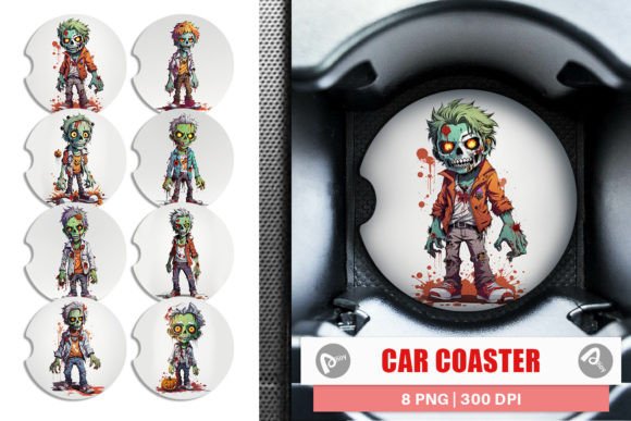 Download Car Coaster Halloween Zombie - Premium Resources
