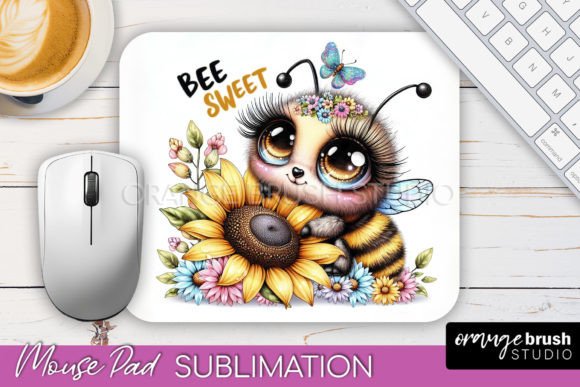Download Cute Bee Mouse Pad Sublimation Design - Premium Resources