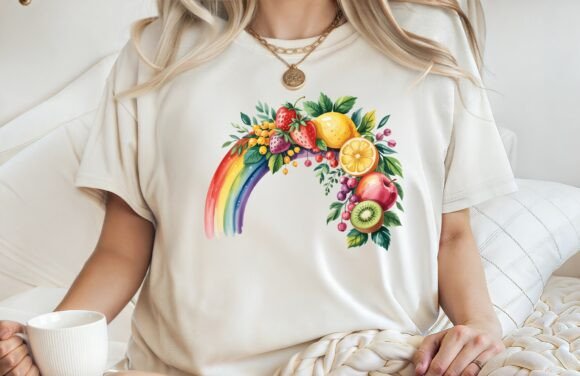 Download Summer Vibes Vibrant Rainbow Fruit Shirt - T shirt Collection