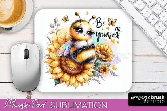 Download Cute Bee Mouse Pad Sublimation Design - Premium Resources