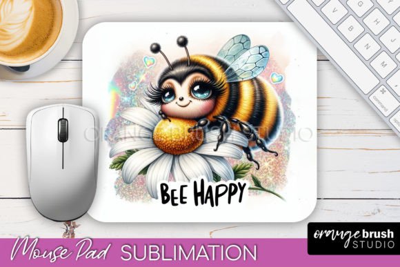 Download Cute Bee Mouse Pad Sublimation Design - Premium Resources